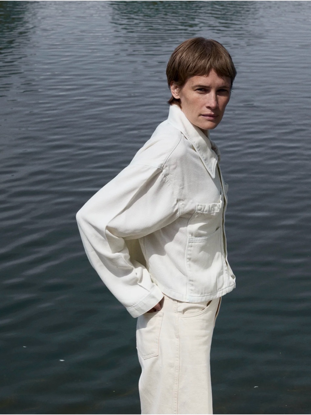 James Street Co. Wyatt Shirt In Milk